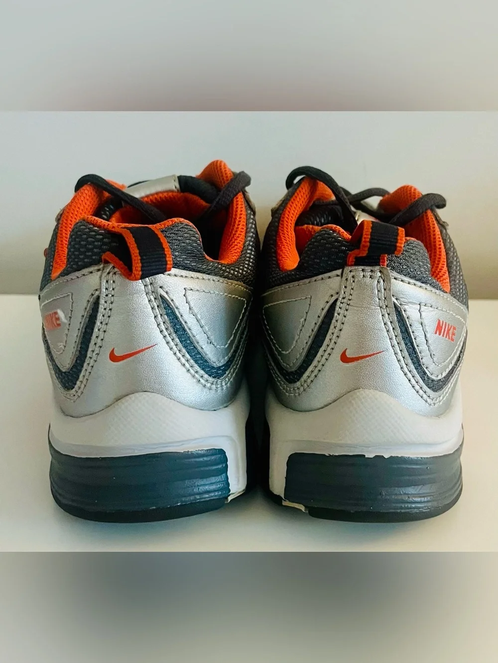 Nike Youth Black, Silver and Orange Athletic Sneakers